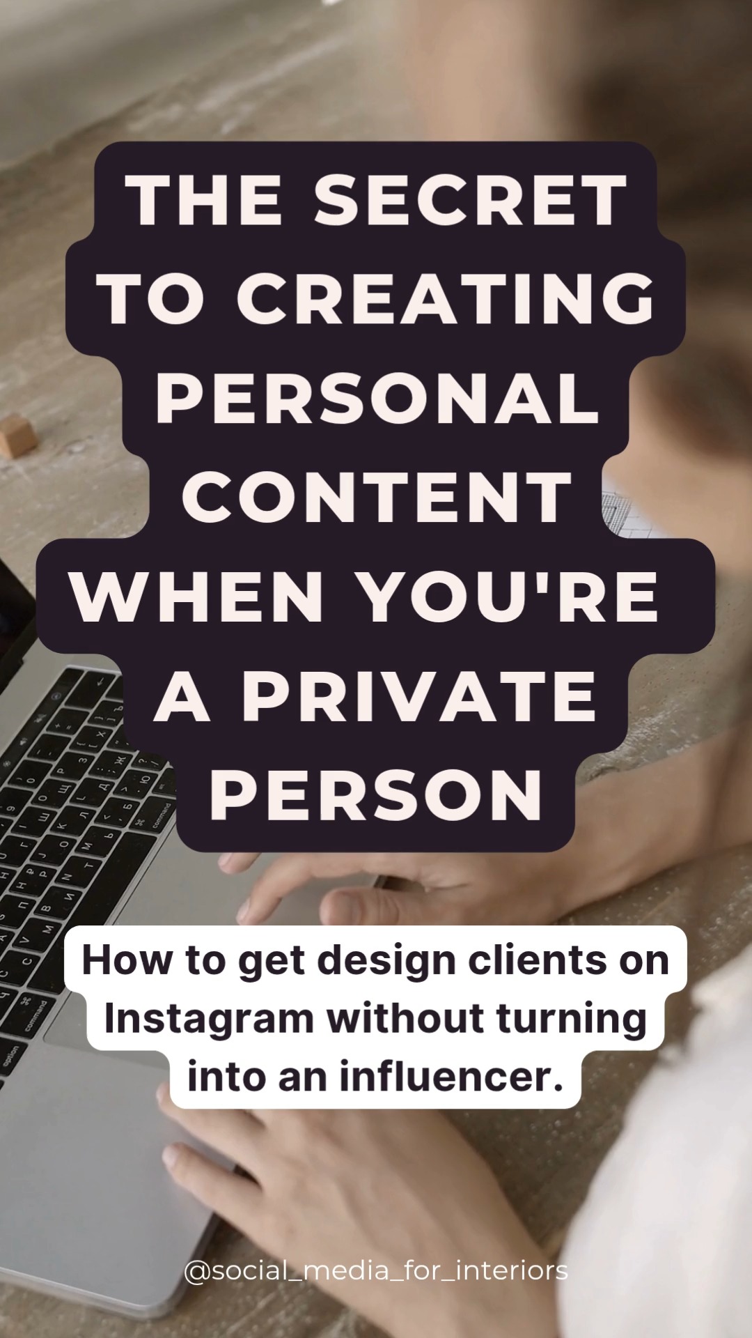 If you’re a private person, the pressure to “be more personal” on social media can feel exhausting (I know something about it 😅). Especially when you’re an interior designer who just wants to do great work and get clients, not turn your life into content.

Here’s the good news: personal content doesn’t have to mean sharing personal details.

Yes, people hire people they feel they know. Bu the trick is being personal about your work, values, and process, not your private life.

Clients aren’t choosing you based on what you had for breakfast. They hire you because they understand how you think, how you work, and whether they can trust you with their home.

So think of personal content as humanizing your business, not broadcasting your private life.

💡 Share opinions, not private moments. Talk about why you don’t recommend certain trends, what you prioritize in projects, or how you help clients avoid costly mistakes based on your own experiences. 

💡 Show decisions, not your day. Walk people through a design choice, a trade off you made, or how you balance style with budget. 

💡 Use stories from your work, not your home. Common concerns, behind the scenes processes, and lessons learned on past projects are all personal in a professional way.

When people understand how you think, they feel safer reaching out. And that’s what turns followers into clients.

👉 Next step you can do today: Write down three strong opinions you have about design, renovations, or working with clients. Turn them into a carousel or Reel explaining why you think that way, and end with an invitation to reach out if it resonates.

🔥 Save this post for the next time you’re stuck on what kind of personal content to share without oversharing.